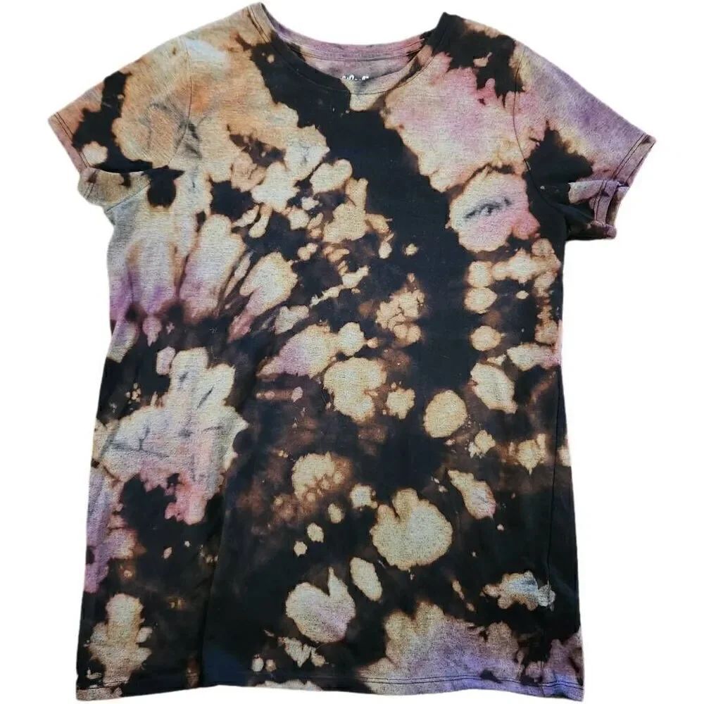 Cat & Jack xl 14/16 tye dye casual t-shirt girls hippie psychedelic short sleeve